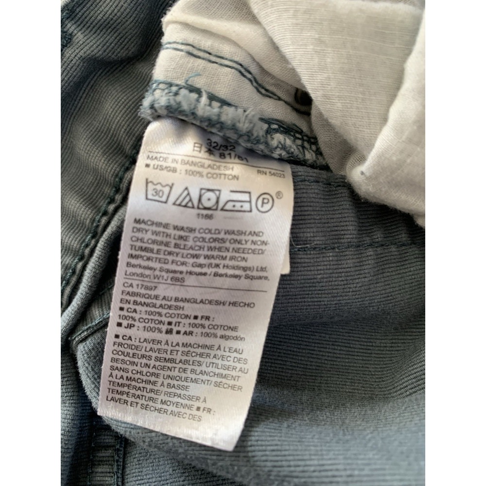 Gap Denim Jeans Mens 32x32 Gray Slate‎ Cotton Straight Fit - Picture 10 of 11